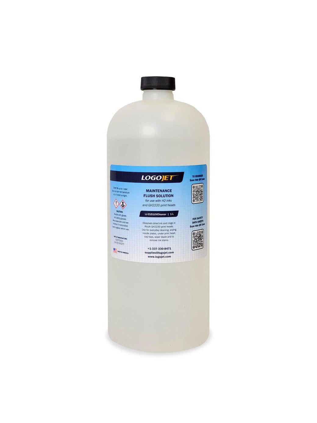 UV Maintenance Flush Solution for all H2 & Inspira Series Ink – 1 Liter | LogoJET Inc.